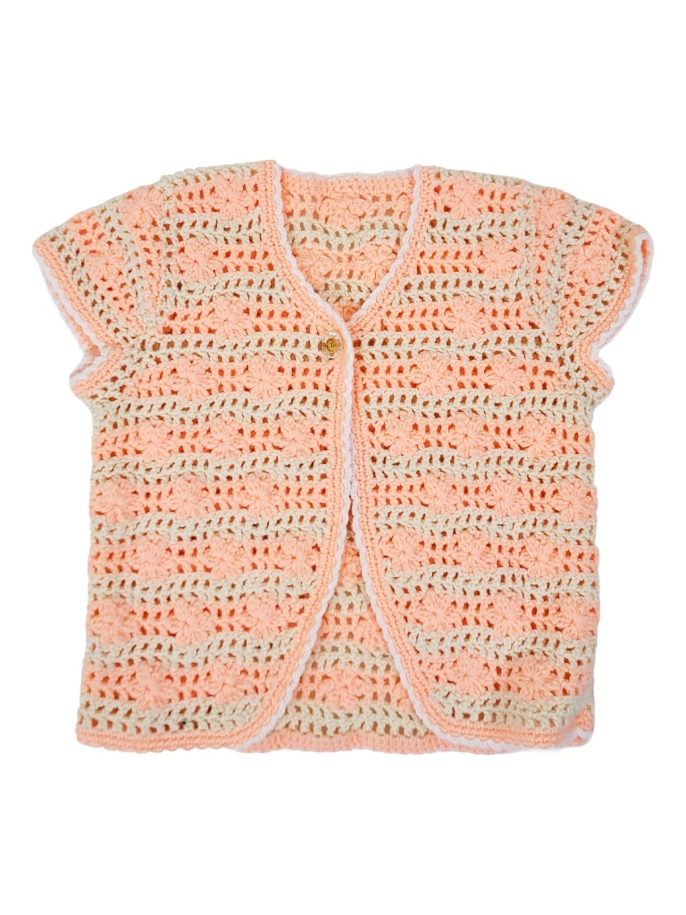 2/$25 or 4/$40 Knit Cardigan Single Button Closure Short Sleeve Size Small